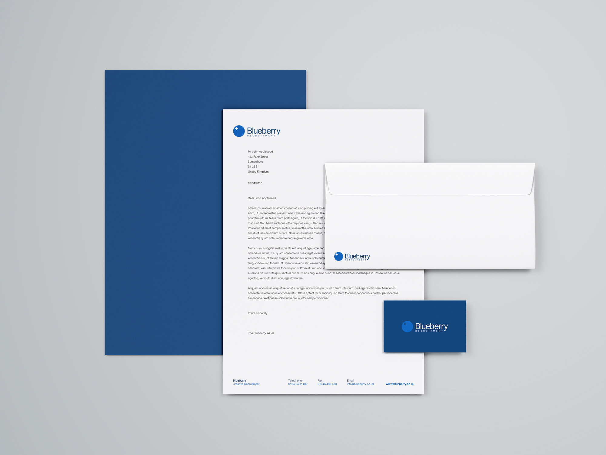 Blueberry Stationery Set
